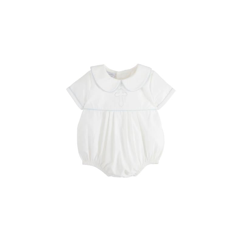Mud Pie - Baby Boy Ivory Poplin Bubble Image 1