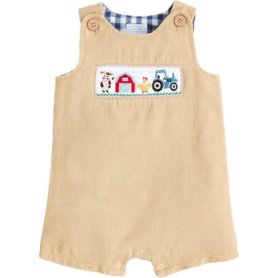 Mud Pie - Baby Boys Children's Farm Smocked Jon Jon Image 1
