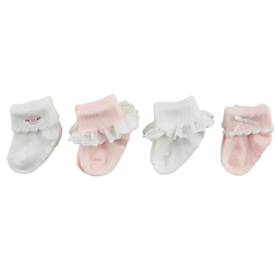 Mud Pie - Baby Girl Pink Baby Sock Set 0/6M Image 1