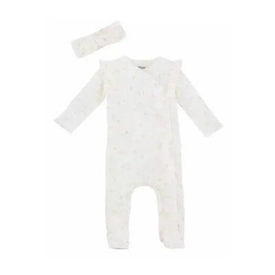 Mud Pie - Baby Girl Rib Star Sleeper And Headband Image 1