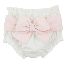 Mud Pie - Baby Girl White Bow Diaper Cover Image 1