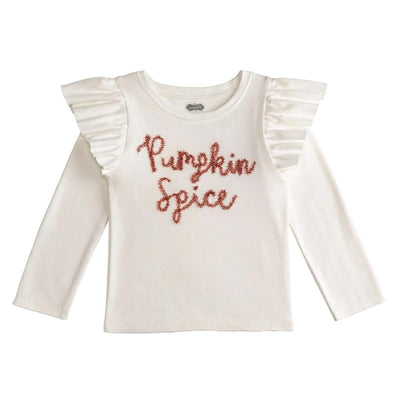 Mud Pie - Baby Ivory Pumpkin Tinsel Tees Image 1