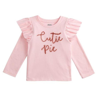 Mud Pie - Baby Pink Pumpkin Tinsel Tees Image 1