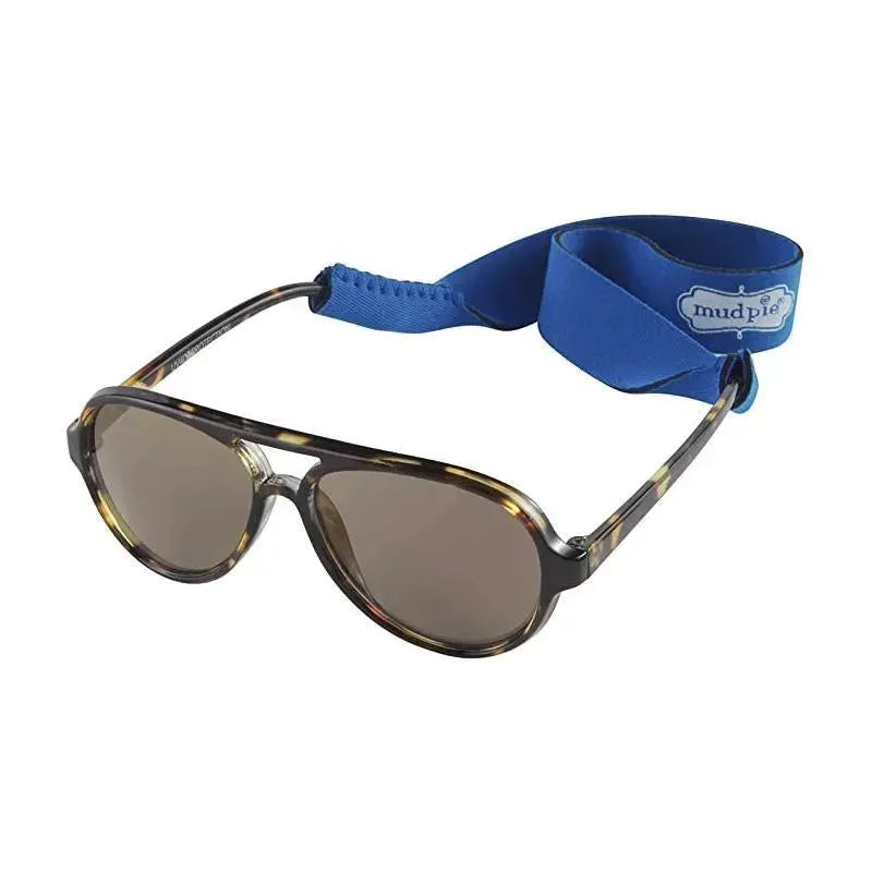 Mud Pie Baby Tortoise Aviator Boy Sunglasses with Strap Image 1