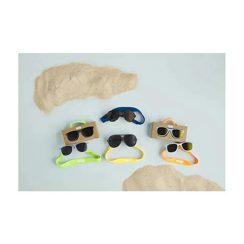 Mud Pie Baby Tortoise Aviator Boy Sunglasses with Strap Image 3