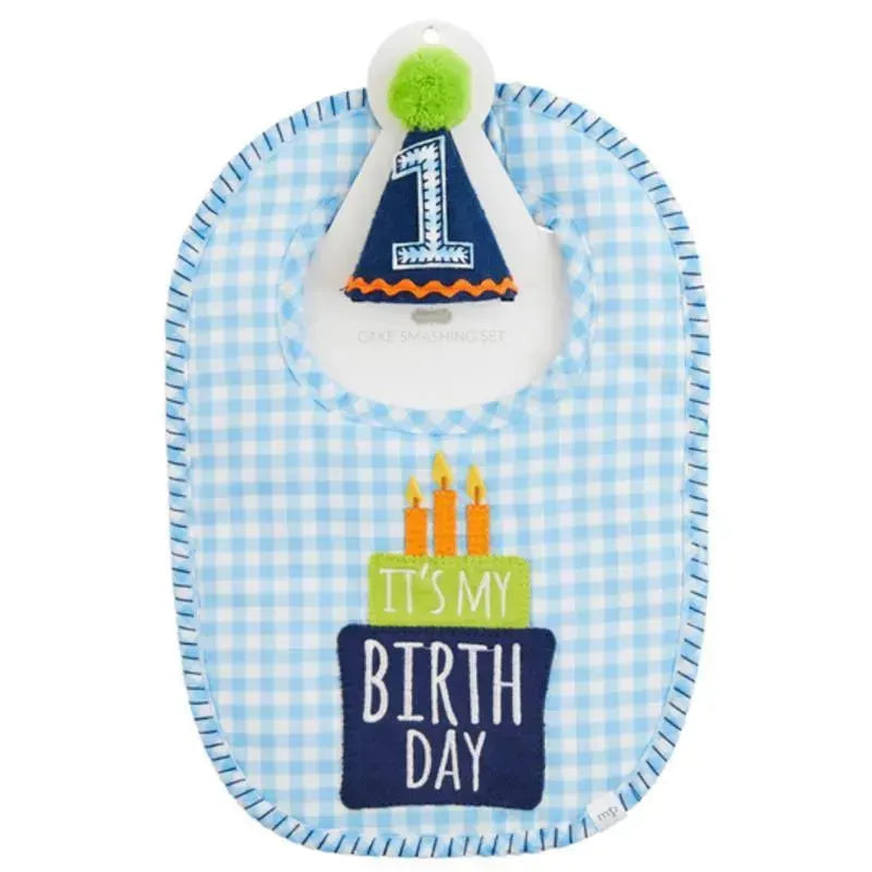 Mud Pie - Blue Gingham Cake Smash Set Image 1