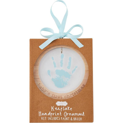 Mud Pie Blue Handprint Ornament Image 1