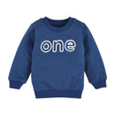 Mud Pie - Childrens Birthday Sweatshirt, One Year, Blue Image 1