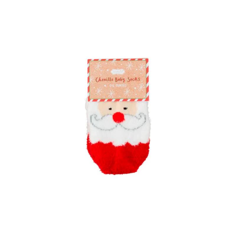 Mud Pie - Christmas Chenille Socks, Santa Image 1