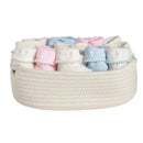 Mud Pie Cross Foldover Sock 0-6M, Blue Cross/White