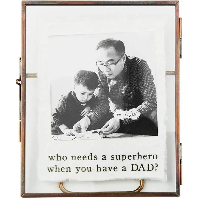 Mud Pie - Dad Glass Brass Frame Image 1