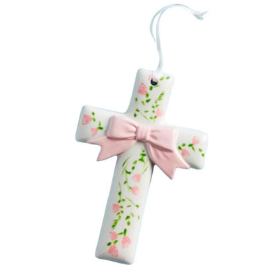 Mud Pie Flowers Ceramic Crosses Image 1