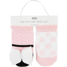 Mud Pie - Gingham Rattle Toe Sock Set Image 1