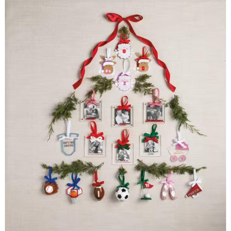 Mud Pie Green Bow Frame Ornament