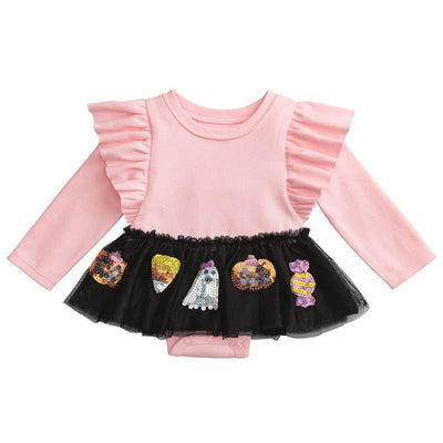 Mud Pie Halloween Tutu Crawler