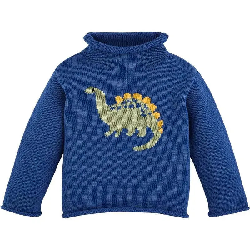 Mud Pie - Kids Children Dino Rollneck Sweater, 24 Months - 3T Image 1