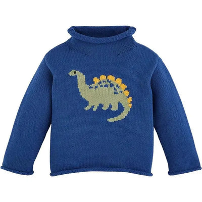 Mud Pie - Kids Children Dino Rollneck Sweater, 24 Months - 3T Image 1