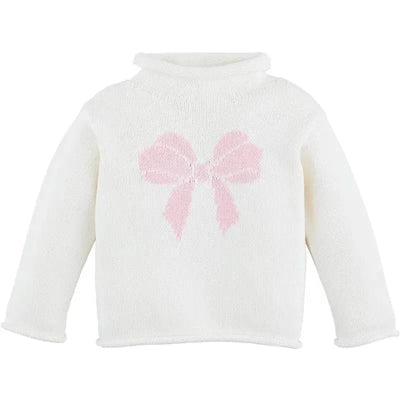 Mud Pie - Kids Children's Bow Rollneck Sweater, 12-18 Months Image 1