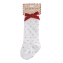 Mud Pie - Kids Christmas Tall Gold Dot Bow Socks Image 2