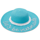 Mud Pie Let's Be Mermaids Blue Sequin Sun Hat Image 1