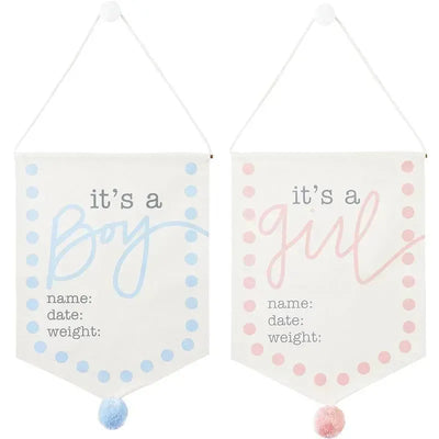 Mud Pie - New Baby Announcement Sign, Boy 18 1/2 x 11 Image 2