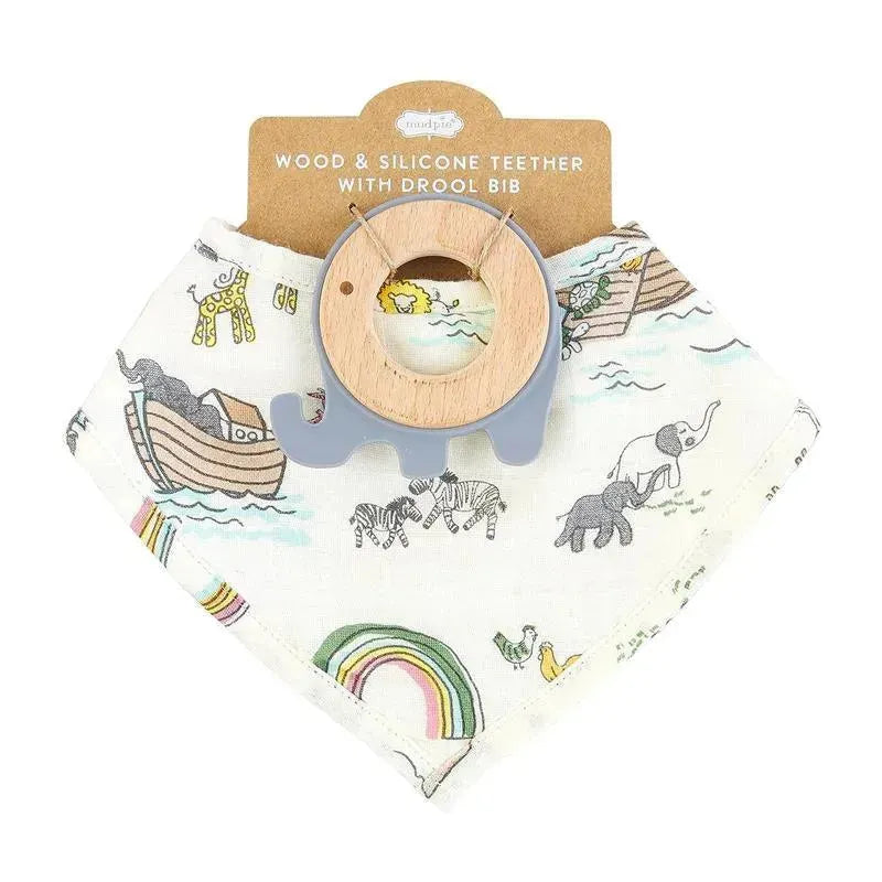 Mud Pie - Noah's Ark Bib & Teether Set Image 1