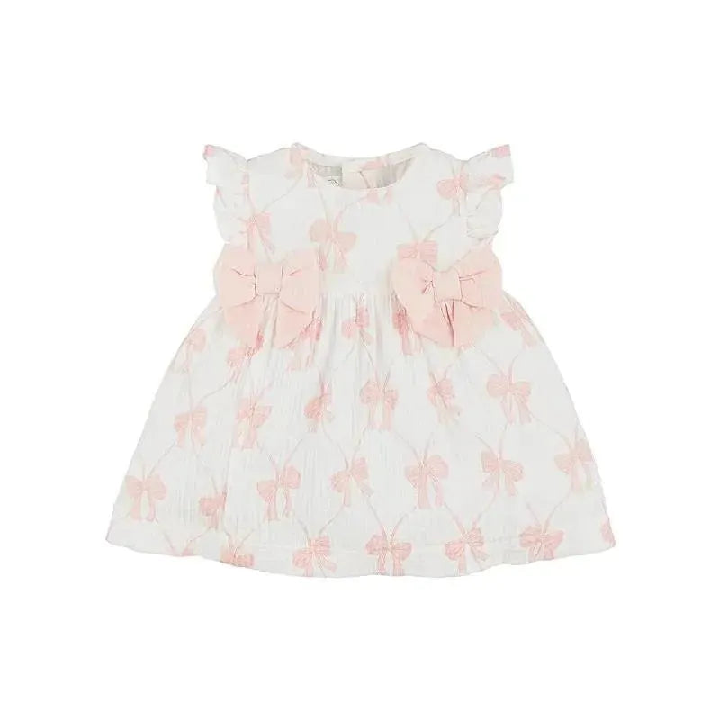Mud Pie - Pink Bow Baby Dress Image 1