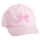 Mud Pie Pink Bow Embroidered Hat Image 1