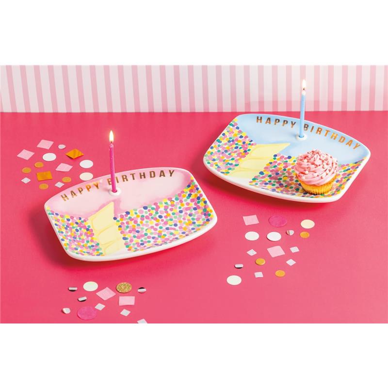 Mud Pie Pink Musical Birthday Cake Plate Set Image 2