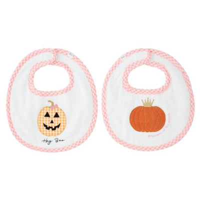 Mud Pie - Pink Pumpkin Reversible Bibs One Size Fits Most Image 1