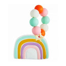 Mud Pie - Rainbow Silicone Teether, Blue Image 1