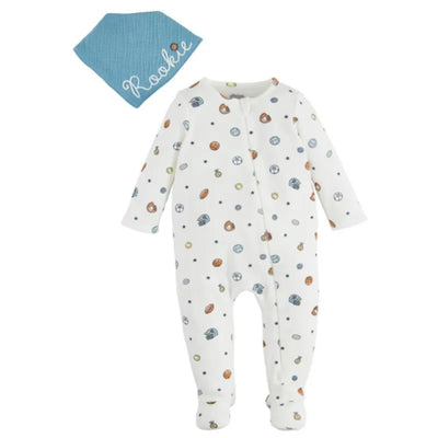 Mud Pie - Sports Print Sleeper & Bib Set Image 1