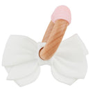 Mud Pie - White Bow Teething Ring Image 1