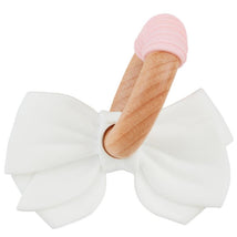 Mud Pie - White Bow Teething Ring Image 1