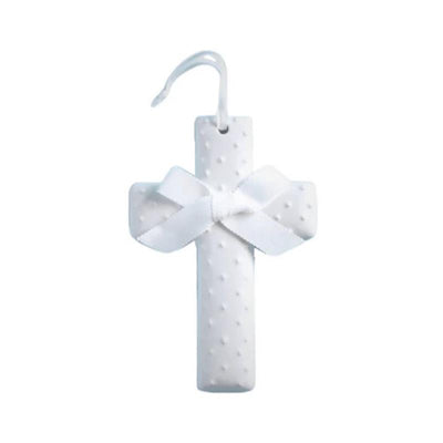 Mud Pie White Dots Ceramic Crosses  Image 1
