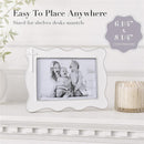 Mud Pie White Enamel Cross 4x6 Picture Frame