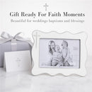 Mud Pie White Enamel Cross 4x6 Picture Frame