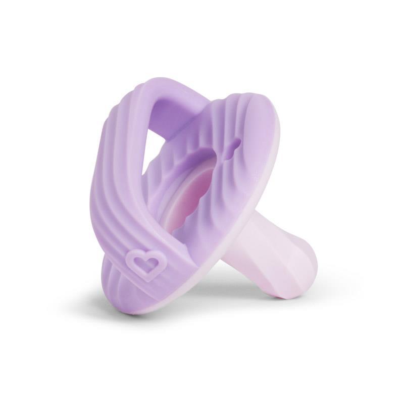 Munchkin 21 Sili-Soothe & Teethe Silicone Pacifier + Teether - 2Pk, Pink/Purple Image 5