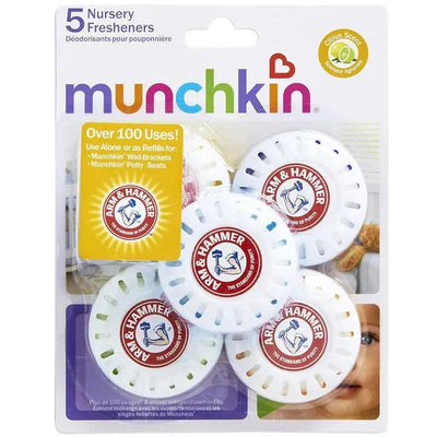 Munchkin Arm & Hammer Fresheners, 5-pack; citrus-scented nursery air fresheners for use with Munchkin products.