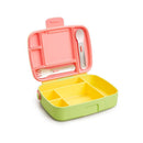Munchkin - Lunch Bento Box with Stainless Steel Utensils (Yellow & Pink) Image 5
