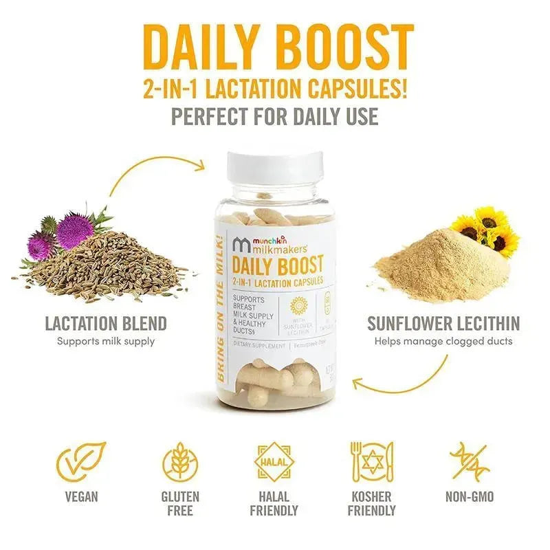 Munchkin - Milkmakers Daily Boost 2-in-1 Lactation Supplements for Breastfeeding Image 2