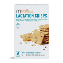 Munchkin - Milkmakers Lactation Crisps for Nursing, Breastfeeding and Pumping Moms, Gluten and Fenugreek Free, Sea Salt Image 1