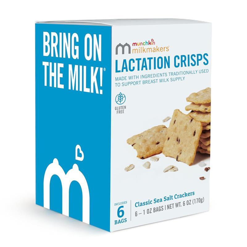 Munchkin - Milkmakers Lactation Crisps for Nursing, Breastfeeding and Pumping Moms, Gluten and Fenugreek Free, Sea Salt Image 5