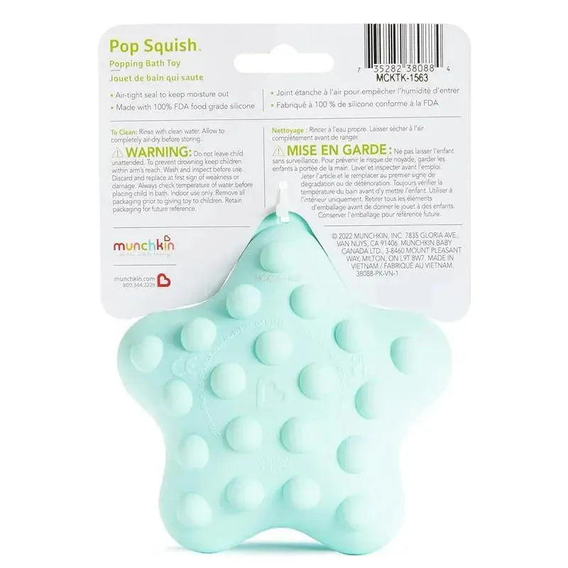 Munchkin - Pop Squish Popping Bath Toy - Mold-Free Squeezable Sensory Baby Fidget Starfish Image 5