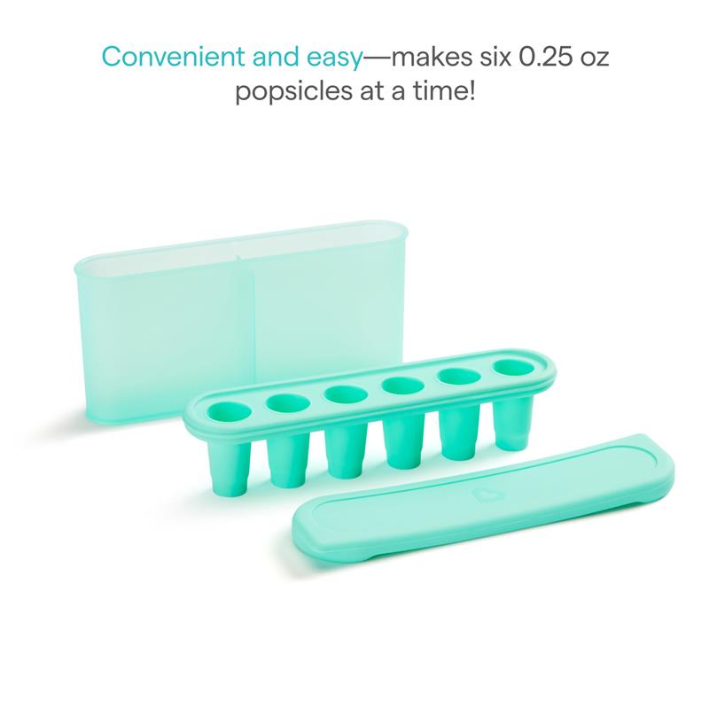 Munchkin Silicone Baby Food Freezer Tray with Lid, Mint Image 3