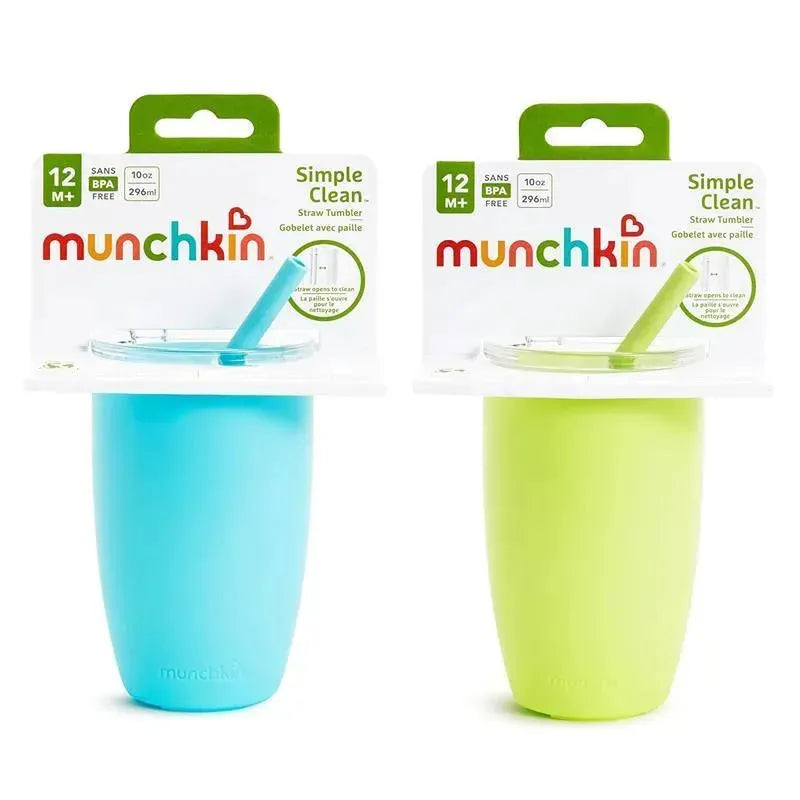  Munchkin - Simple Clean Toddler Sippy Cup Tumbler with Easy Clean Straw, 10 Ounce, Blue Image 4