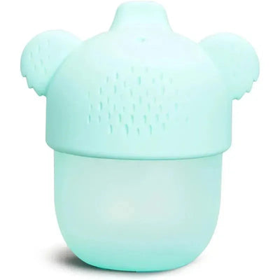 Soft-touch, spill-proof sippy cup for babies and toddlers; features a koala design with ears and holds 8 ounces.
