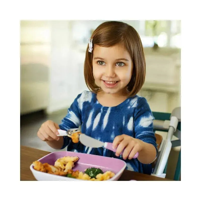 Munchkin Splash Toddler Fork, Knife & Spoon Set - Purple Image 5