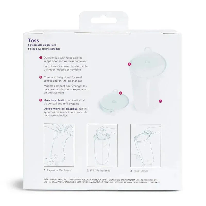 Munchkin TOSS - Disposable Diaper Pail (5 Pack) Image 4