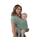 Mushie - 100% Organic Cotton Baby Wrap Carrier, Roman Green Image 1